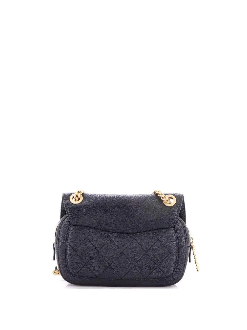 Chanel Cc Zipped Full Flap Bag Stitched #321034C36B